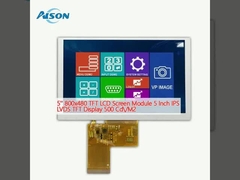 5' 800x480 TFT-LCD-Bildschirmmodul 5 Zoll IPS LVDS TFT-Bildschirm 500 Cd/M2