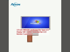 3.9 Zoll 480x128 Landschaftsleiste LCD-Display 500 Cd/M2 Streckleiste LCD-Monitor individuell angepasst