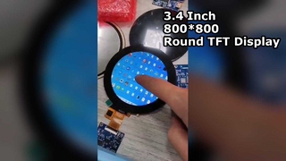 3,4 Zoll 800*800 rundes TFT-LCD-Display