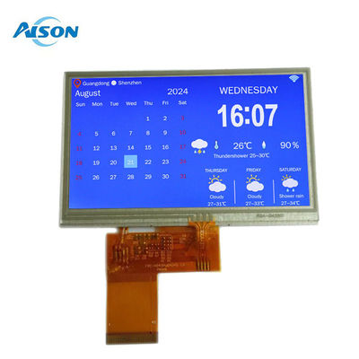 4.3-Zoll-TFT-Resistenz-Touchscreen 350 cd/m2 Farb-TFT-Bildschirm 480X272 mit RGB-Schnittstelle