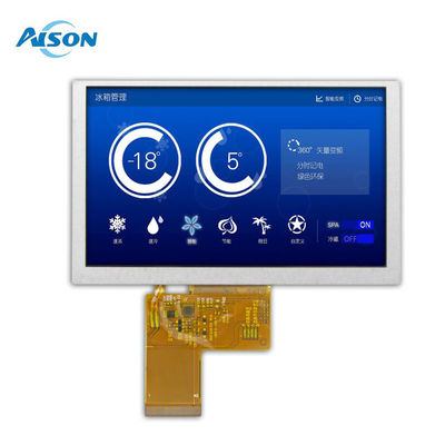 5 Zoll TFT-LCD-Modul 800x480 Anzeige 500 Cd/M2 RGB 24 Bit 40pin ILI6137 und ILI5960 Treiber-IC
