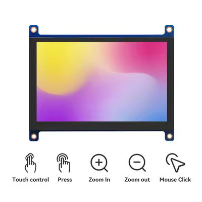 5 Zoll HDMI Raspberry Pi Display 800x480 Kapazitiver Touchscreen Modul 400 Cd/M2