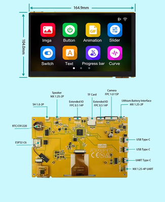 7 Zoll 1024x600 IPS-LCD-Display ESP32 P4 Entwicklungsbrett Kapazitive Touchscreen An Bord ESP32-C6 für Arduino ESP IDE