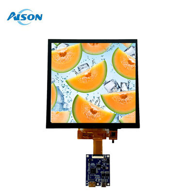 7.6Inch 800*800 Square TFT LCD Display Screen With Capacitive Touch Screen for Raspberry Pi 5